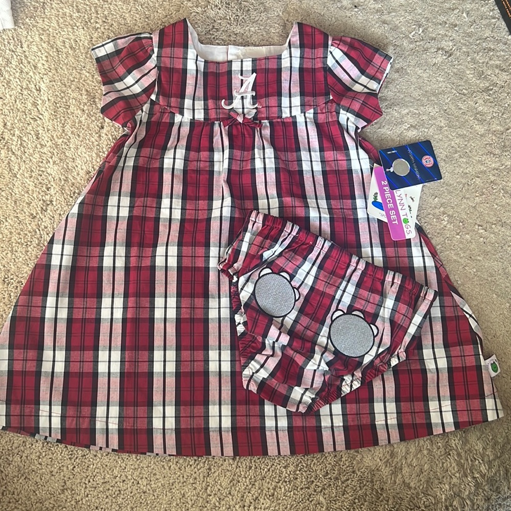 NWT Alabama Crimson Tide Sara Lynn Togs 2 Piece Set, size 2T